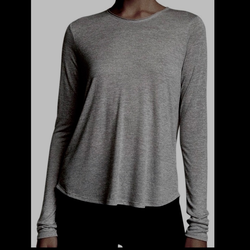 Vince Pleated Back Long Sleeve Knit Top